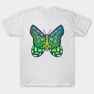 Colourful Abstract Butterfly T-Shirt